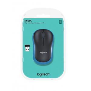 LOGITECH ασύρματο ποντίκι M185, 1000DPI, 3 πλήκτρα, μαύρο-μπλε | eLabstore.gr LOGITECH ασύρματο ποντίκι M185, 1000DPI, 3 πλήκτρα, μαύρο-μπλε | Συνοδευτικά PC | elabstore.gr