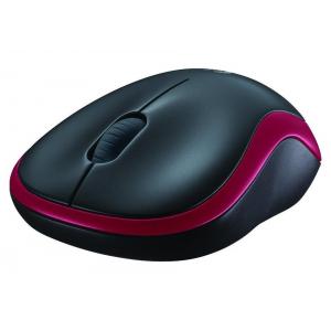 LOGITECH ασύρματο ποντίκι M185, 1000DPI, 3 πλήκτρα, κόκκινο-μαύρο | Συνοδευτικά PC | elabstore.gr