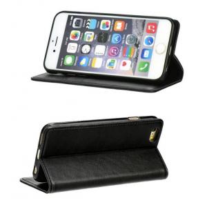 POWERTECH Θήκη Leather magnet MOB-1206 για iPhone 7/8, μαύρη | Αξεσουάρ κινητών | elabstore.gr