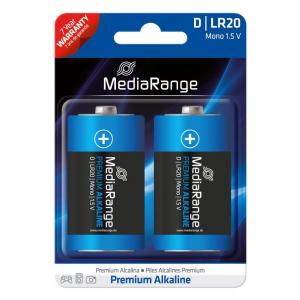 MediaRange Premium αλκαλική μπαταρία D Mono | LR20 1.5V Pack 2 μ. | Μπαταρίες - Φακοί | elabstore.gr