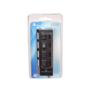 POWERTECH USB 2.0V HUB 4 Port με διακόπτη ON/OFF | Συνοδευτικά PC | elabstore.gr