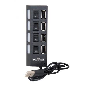 POWERTECH USB 2.0V HUB 4 Port με διακόπτη ON/OFF | Συνοδευτικά PC | elabstore.gr