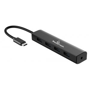 POWERTECH USB Type-C σε USB 3.0V HUB, 4 Port, 15cm | Συνοδευτικά PC | elabstore.gr