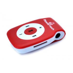 POWERTECH MP3 Player με clip, επαναφορτιζόμενο, microSD, Κόκκινο | Εικόνα & Ήχος | elabstore.gr