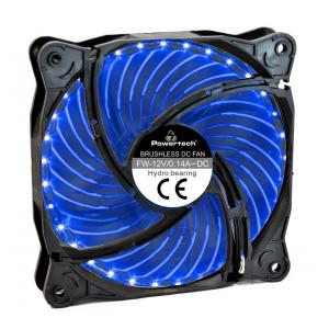 POWERTECH LED ανεμιστήρας PT-907, 120mm, 3pin/molex & 4 βίδες, μπλε | PC & Αναβάθμιση | elabstore.gr