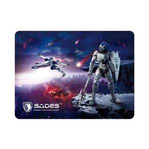 SADES Gaming Mouse Pad Lightning, Low Friction, Rubber base, 350 x 260mm | Συνοδευτικά PC | elabstore.gr