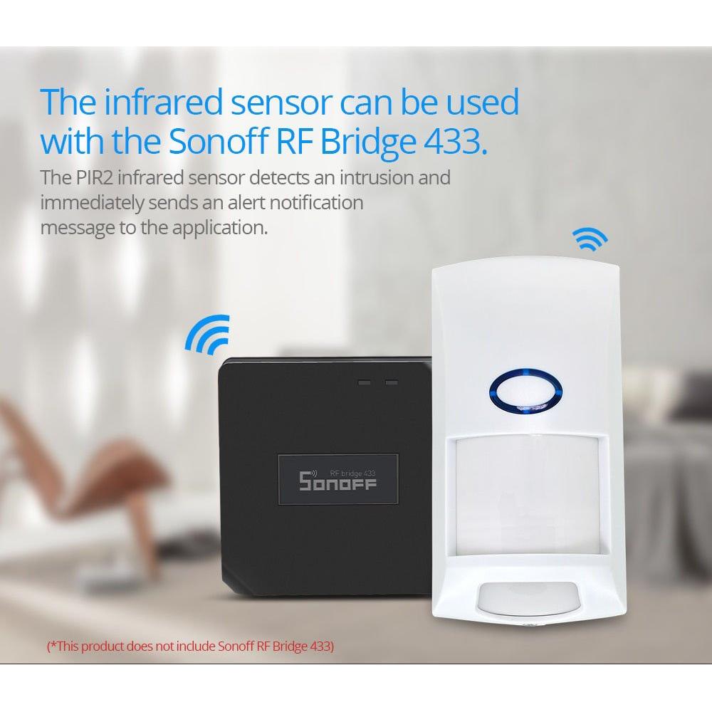 SONOFF Ανιχνευτής κίνησης PIR2, 433Mhz, λευκό | eLabstore.gr SONOFF Ανιχνευτής κίνησης PIR2, 433Mhz, λευκό | Οικιακές & Προσωπικές Συσκευές | elabstore.gr