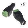 Βύσμα τροφοδοσίας DC θηλυκό ST-DC08, 5.5 x 2.1mm, σε κλέμα, 5 τμχ | Κλειστό Κύκλωμα CCTV | elabstore.gr