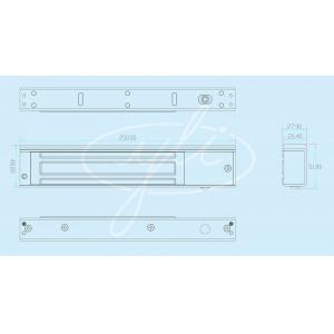 YLI ELECTRONIC Μαγνητική κλειδαριά YM-280N, W/LED, 12/24V, 260mA | Access Control | elabstore.gr