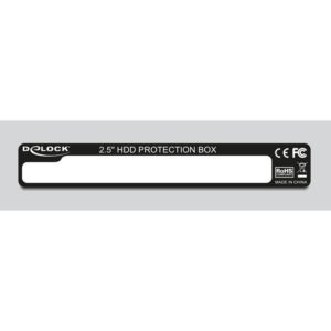 DELOCK θήκη προστασίας για HDD 2.5", μαύρη | Συνοδευτικά PC | elabstore.gr
