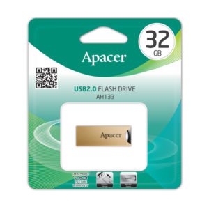 APACER USB Flash Drive AH133, USB 2.0, 32GB, Gold | Συνοδευτικά PC | elabstore.gr