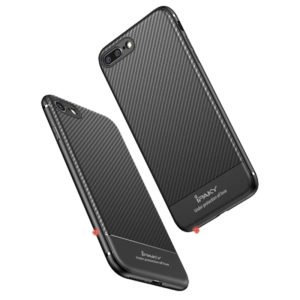IPAKY θήκη Carbon Fiber TPU IPK-024, flexible, για iPhone 8/7, μαύρη | Αξεσουάρ κινητών | elabstore.gr