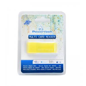 POWERTECH Mini Card Reader, USB, κίτρινο | Συνοδευτικά PC | elabstore.gr