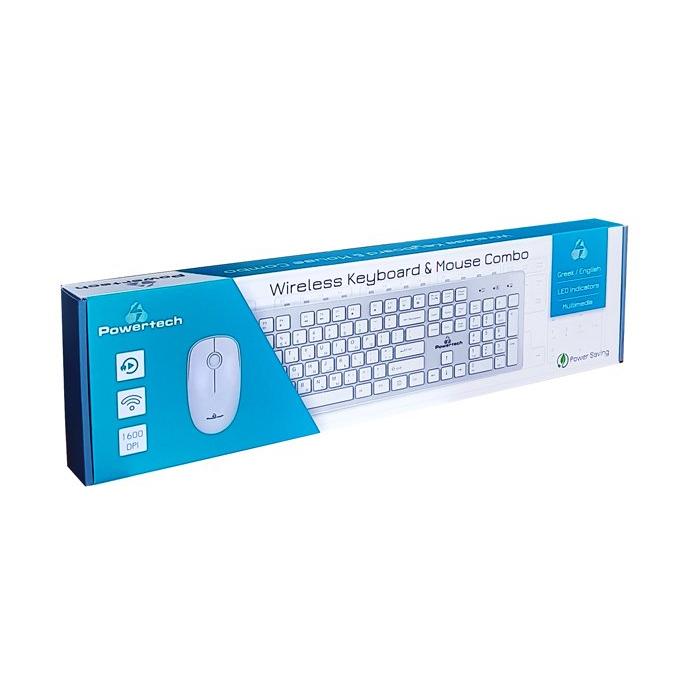 POWERTECH set ποντίκι & πληκτρολόγιο PT-680, ασύρματα, 1600dpi, λευκό | eLabstore.gr POWERTECH set ποντίκι & πληκτρολόγιο PT-680, ασύρματο, 1600dpi, λευκό | Συνοδευτικά PC | elabstore.gr