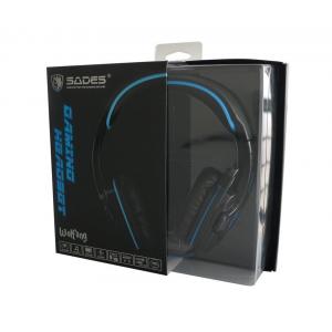 SADES Gaming Headset USB Wolfang, 7.1CH με 40mm πανίσχυρα ακουστικά | Συνοδευτικά PC | elabstore.gr