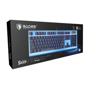 SADES Ενσύρματο πληκτρολόγιο K13 Sickle, μηχανικό, RGB Side, Red switch | eLabstore.gr SADES Ενσύρματο πληκτρολόγιο K13 Sickle, μηχανικό, RGB Side, Red switch | Συνοδευτικά PC | elabstore.gr
