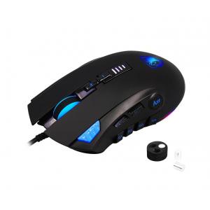 SADES Ενσύρματο Gaming ποντίκι Axe, οπτικό, 12 πλήκτρα, 10000 DPI, μαύρο | Συνοδευτικά PC | elabstore.gr