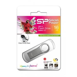 SILICON POWER USB Flash Drive Firma F80, 16GB, Silver | Συνοδευτικά PC | elabstore.gr
