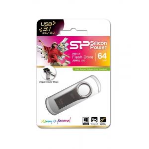 SILICON POWER USB Flash Drive J80 Titanium, USB 3.1, 64GB | Συνοδευτικά PC | elabstore.gr
