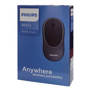 PHILIPS ασύρματο ποντίκι SPK7413 2000DPI, 4 πλήκτρα, 450mAh, μαύρο-ασημί | Συνοδευτικά PC | elabstore.gr