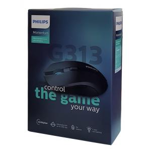 PHILIPS ενσύρματο gaming ποντίκι SPK9313, 2400DPI, 6 πλήκτρα, μαύρο | Συνοδευτικά PC | elabstore.gr