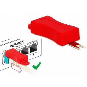Delock Εργαλείο 86412 για τον σύνδεσμο ασφαλείας RJ45 4τμχ, κόκκινο | Εργαλεία | elabstore.gr