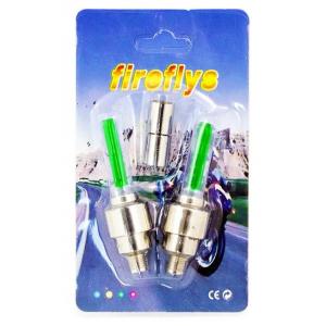 Καπάκι βαλβίδας ποδηλάτου AG304B, LED, 6.5cm, 2τμχ, πράσινο | Gadgets | elabstore.gr