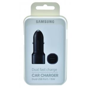 SAMSUNG Φορτιστής αυτοκινήτου EP-L1100NBEGWW, 2x USB-A, 2A, μαύρο | Αξεσουάρ κινητών | elabstore.gr