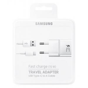 SAMSUNG Φορτιστής EP-TA20EBECGWW, USB Type-C, 15W 2A, retail, λευκό | Αξεσουάρ κινητών | elabstore.gr