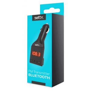 SETTY FM Transmitter με οθόνη, USB, micro SD, Bluetooth, μαύρο | Εικόνα & Ήχος | elabstore.gr
