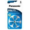 PANASONIC μπαταρίες ακουστικών βαρηκοΐας PR675, mercury free, 1.4V, 6τμχ | Μπαταρίες | elabstore.gr