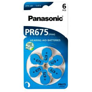 PANASONIC μπαταρίες ακουστικών βαρηκοΐας PR675, mercury free, 1.4V, 6τμχ | Μπαταρίες | elabstore.gr