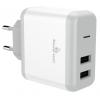 POWERTECH Φορτιστής Τοίχου PT-710, 2x USB, 10W, 2.1A , λευκό | Αξεσουάρ κινητών | elabstore.gr
