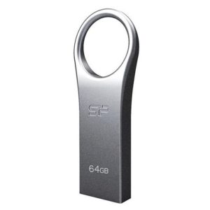 SILICON POWER USB Flash Drive Firma F80, 64GB, USB 2.0, Silver | Συνοδευτικά PC | elabstore.gr