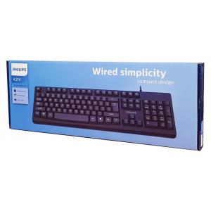 PHILIPS Ενσύρματο πληκτρολόγιο SPK6214, USB, μαύρο | eLabstore.gr PHILIPS Ενσύρματο πληκτρολόγιο SPK6214, USB, μαύρο | Συνοδευτικά PC | elabstore.gr