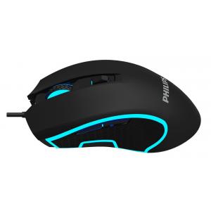 PHILIPS ενσύρματο gaming ποντίκι SPK9413, 6400DPI, 6 πλήκτρα, μαύρο | Συνοδευτικά PC | elabstore.gr