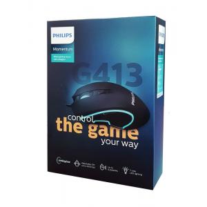 PHILIPS ενσύρματο gaming ποντίκι SPK9413, 6400DPI, 6 πλήκτρα, μαύρο | Συνοδευτικά PC | elabstore.gr