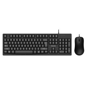 PHILIPS set ποντίκι & πληκτρολόγιο SPT6214, ενσύρματα, 1200dpi, μαύρο | Συνοδευτικά PC | elabstore.gr