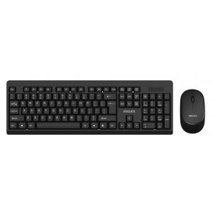PHILIPS set ποντίκι & πληκτρολόγιο SPT6324, ασύρματο, αθόρυβο, μαύρο | Συνοδευτικά PC | elabstore.gr