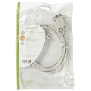 NEDIS CCGP52000IV20 Serial Cable D-Sub 9-pin Male - D-Sub 9-pin Male 2.0 m Ivory | ΚΑΛΩΔΙΑ / ADAPTORS | elabstore.gr