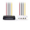 NEDIS CCGP73530VA015 Internal Power Cable SATA 15-pin Male - Molex Female 0.15m | ΚΑΛΩΔΙΑ / ADAPTORS | elabstore.gr