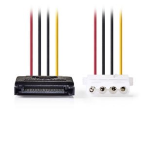 NEDIS CCGP73530VA015 Internal Power Cable SATA 15-pin Male - Molex Female 0.15m | ΚΑΛΩΔΙΑ / ADAPTORS | elabstore.gr