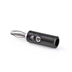 NEDIS CAVC26900BK Banana Connector Banana Male 25 pieces Black | ΚΑΛΩΔΙΑ / ADAPTORS | elabstore.gr