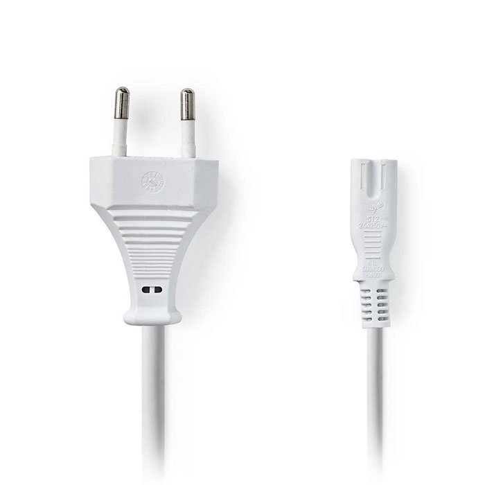 NEDIS PCGP11040WT20 Power Cable Euro Plug - IEC-320-C7 2.0 m White | eLabstore.gr NEDIS PCGP11040WT20 Power Cable Euro Plug - IEC-320-C7 2.0 m White | ΚΑΛΩΔΙΑ / ADAPTORS | elabstore.gr