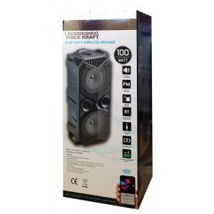 VOICEKRAFT Φορητό ηχείο 5100-ZG, 2x 30W RMS, LED, FM/USB/SD/Bluetooth | Συνοδευτικά PC | elabstore.gr