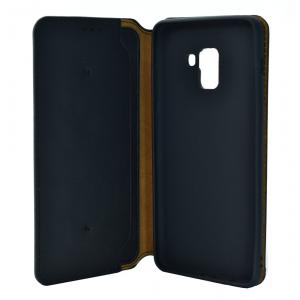 POWERTECH Θήκη Slim Leather για Samsung A8 plus 2018, μαύρη | Αξεσουάρ κινητών | elabstore.gr