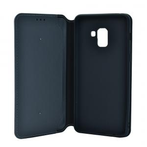 POWERTECH Θήκη Slim Leather για Samsung A8 plus 2018, γκρι | Αξεσουάρ κινητών | elabstore.gr