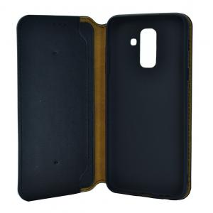 POWERTECH Θήκη Slim Leather για Samsung A6 Plus 2018, μαύρη | Αξεσουάρ κινητών | elabstore.gr
