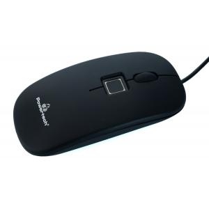 POWERTECH ενσύρματο ποντίκι PT-735, με fingerprint, 1000DPI, μαύρο | Συνοδευτικά PC | elabstore.gr