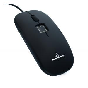POWERTECH ενσύρματο ποντίκι PT-735, με fingerprint, 1000DPI, μαύρο | Συνοδευτικά PC | elabstore.gr
